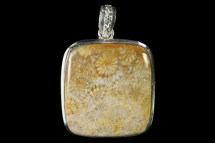 Million Year Old Fossil Coral Pendant - Indonesia #143688